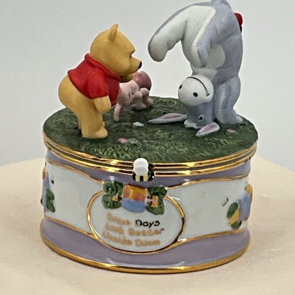 Disney Winnie The Pooh Some Days Look Better Upside Down Porcelain - Picture 2 of 9